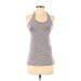 Lululemon Athletica Active Tank Top: Gray Color Block Activewear - Women's Size 2