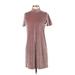 Madewell Casual Dress - Shift Mock Short sleeves: Pink Print Dresses - Women's Size X-Small