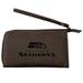 Brown Seattle Seahawks Cell Phone Wristlet Wallet