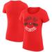 Women's G-III 4Her by Carl Banks Red Tampa Bay Buccaneers City Team Graphic Lightweight Fitted Crewneck T-Shirt