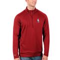 Men's Antigua Red NBA Big & Tall Generation Quarter-Zip Pullover Top