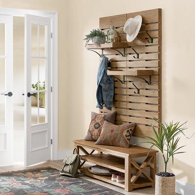 Cullen Entryway Collection - White, White/Single Shelf (With Cleats For Hanging) - Grandin Road