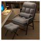 WIGSELBL Armchair Living Room Chair Velvet Accent Chair Lounge Leisure Chairs Reading Chair for Bedroom,Fabric Lazy Sofa Chair Comfy Reclining with 6-speed Backrest Adjustment (Color : Gray-2)