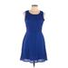 Ya Los Angeles Casual Dress: Blue Dresses - Women's Size Large