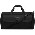 Travel Garment Bag Large Suit Bags for Men, Carry On Garment Duffle Bags for Travel with Shoes Compartment, Convertible Weekend Luggage Bags Hanging Suit Carriers for Men Women, Black