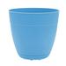 Winston Porter Elaena Recycled Plastic Pot Planter w/ Saucer Resin/Plastic in Blue | 7.5 H x 8 W x 8 D in | Wayfair