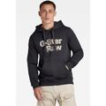 Kapuzensweatshirt G-STAR RAW "Painted GR HDD" Gr. XL, schwarz (dk black) Herren Sweatshirts