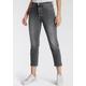 Straight-Jeans PLEASE JEANS Gr. L (40), N-Gr, blau (nero denim) Damen Jeans Gerade