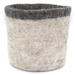 AllModern Sasa Sheep Wool Pot in Brown/Gray | 6.25 H x 6.25 W x 6.25 D in | Wayfair C106DE59FBBA4A64A7EBE417A7FAA018