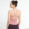 Débardeur de Sport pour femmes séchage rapide chemise de Yoga élastique sans manches T-shirt Push