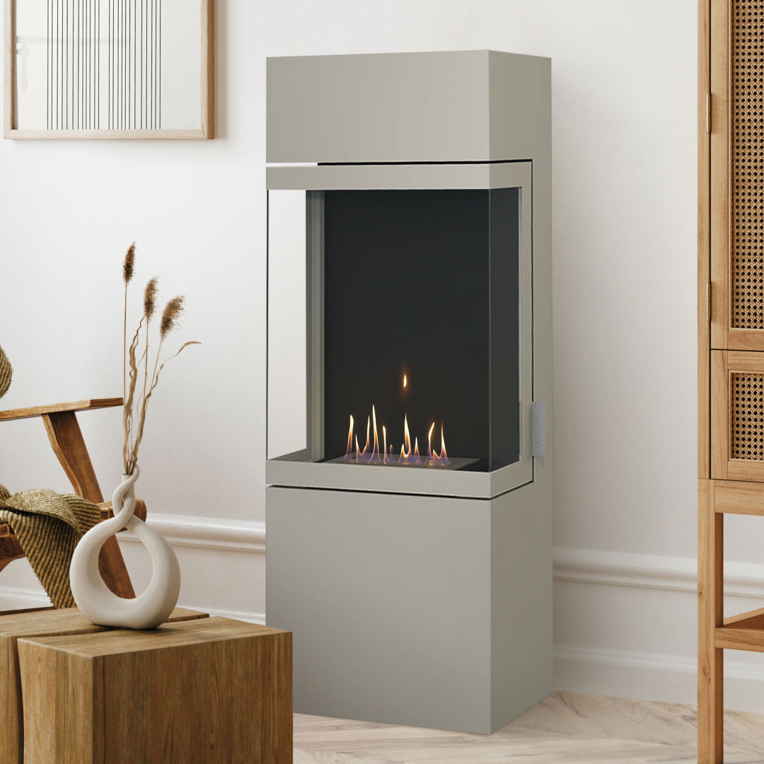 Noble Flame LASSO [geschlossener Ethanolkamin]: Seidengrau