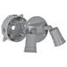 Master Electrician LCR23N2 Gray Round Double Floodlight Holder Kit - Quantity 2
