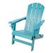 Kozyard Folding Adirondack Chair Patio Outdoor Chairs HDPE Plastic Resin Deck Chair Painted Weather Resistant for Deck Garden Backyard & Lawn Furniture Fire Pit Porch Seating (Blue)
