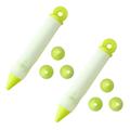 Baofu 2PC Baking Tools Ice Cream Cup Ice Tube Silicone Nozzle Dessert Decoration Cake Pen Cake DIY Graffiti Pen Squeezing Cream Pen