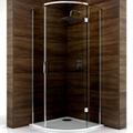 Cooke & Lewis Cascata Quadrant Shower Enclosure With Hinged Door & Smoked Glass (W)900mm (D)900mm