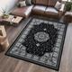 Wadan 200X290 Cm Black Tabriz Royal Rug, 10mm Soft Pile Oriental Rug, Washable Area Rugs, Royal Tabriz Rug For Home And Office