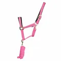 Hy Sparkle Horse Headcollar And Leadrope Set Pink/gold (Cob)