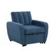 Mattress Guru Gibson Modern And Versatile Fabric 1 Seater Chair Bed, Living Room Furniture, Guest Bed, Blue