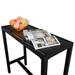 SalonMore 40-inch Black Patio Bar Table for Perfect Outdoor Entertaining Patio Breakfast Lunch Dinng Table Black