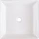 GoodHome Padma White Square Counter-Mounted Counter Top Basin (W)38.5Cm