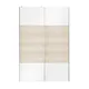 GoodHome Atomia White Oak Effect High Gloss 2 Door Sliding Wardrobe Door Kit (H)2250mm (W)1500mm