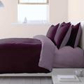 Chartwell Plain Dye Percale Plain Reversible Plum & Wisteria King Size Bedset