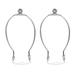 2pcs Storage Holder Rack Crystal Lamp Floor Lamp Table Lamp Horn Holder for Home Office (Silver 8 Inches Hight 205MM)