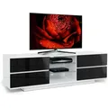 Centurion Supports Avitus Gloss White With 4-Black Drawers And 2-Shelves Up To 65" Flat Screen Tv Stand