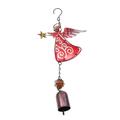 Funny Metal Wind Chimes Chic Angel Wind Chime Hanging Outdoor Garden Decor Hanging Adornment for Home Party (Red Angel Bell)