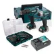 Makita Clx228Aj 12V Cordless Combi Hammer Drill & Impact Driver + 75 Accessories