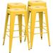 30 Inches Metal Bar Stools High Backless Stools for Indoor Outdoor Stackable Kitchen Set of 4