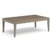 Afuera Living Traditional Sustain Wood Outdoor Coffee Table in Gray