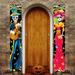 1 Pair Banner Halloween Frontdoor Signs Halloween Decor Outdoor Curtains for Doors Curtain for Door Halloween Welcome Sign Halloween Banner Festival Decoration for Front Door Black