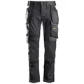 Snickers 6241 Allroundwork Stretch Trousers With Holster Pockets - Steel Grey/black - 36" Waist 30" Leg (Snickers Size 104)