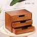 DanceeMangoo Retro drawer type wooden storage box Home desktop cosmetics jewelry storage drawer type storage box jewlery organizer