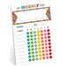 Bright Cheerful Weekly Chore Chart / 6 x 10 Sticky Note Fill-in Task List/Homeschool Task Assignment List