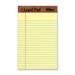 Tops The Legal Pad Ruled Perforated - 50 Sheet - 16 Lb - Jr.legal 5 X 8 - 12 / Dozen - Canary Paper (TOP7501)