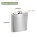 6oz Stainless Steel Hip Flask Set with Cup Funnel for Camping Outdoor Activity - Silver