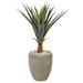 34" Agave Succulent Artificial Plant in Sandstone Planter