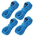 4pcs/set 4meters Length Outdoor Tool Hiking Camping Equipment Diameter 4mm Survival kit Paracord Cord Lanyard Tent Ropes Paracords 550 Rope BLUE