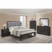 Ayla 3 Piece Gray Storage Fabric Platform Bedroom Set