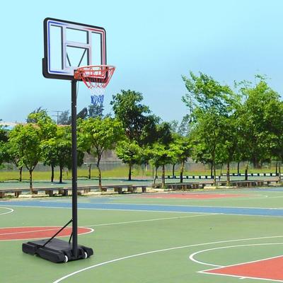 Portable 4.76-10ft Black Height Adjustable Basketball Hoop