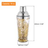 16OZ/450ml Plastic Cocktail Shaker with Strainer, Stainless Steel Top, Yellow