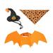 Halloween Dog 1 Set Halloween Pet Hat Ornament Pumpkin Dog Scarf Non-Woven Fabric Halloween Pet Costume Set Decorative Hat and Scarf Pet Supplies