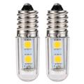 2PCS Energy Saving Light Bulbs Refrigerator Fridge Light Bulbs LED Lamp Bulbs for Fridge Range Hood Sewing Machine (E14 220V White Light)