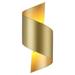 1Pc Creative Light Luxury Wrought Iron Wall Lamp Bedside Wall Lamp Modern Simple Bedroom Wall Lamp Corridor Staircase Lamp Without Battery (Golden)