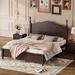 Classic Queen Size Wood Platform Bed with Wood Slat Support