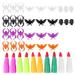 50 Pcs Halloween Accessory Includes 20 Pcs Fake Nails Halloween Witch Finger and 30 Pcs Plastic Spider Skull Bat Ring for Kids Adults Party Favors Birthday Novelty Toys (Mixed Color)