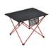 LWITHSZG Folding Camping Table Ultralight Compact Aluminum Mesh Table with Carrying Bag Small Beach Table Foldable Portable for Sand Outdoor Picnic Camp Boat Travel Black