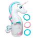 (Inflatable Dudes) Unicorn 47 Inches -Kids Punching Bag Ring Toss & Ride-On